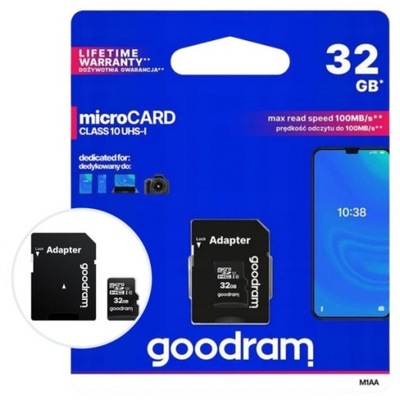 Karta pamięci MicroSD z adapterem GOODRAM 32 GB