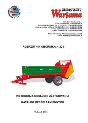 WARFAMA N-228 - MANUAL MANTENIMIENTO / KATALOG  