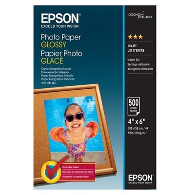 Epson Photo Paper, foto papier, połysk, biały, 10x15cm, 4x6", 200 g/m2, 500