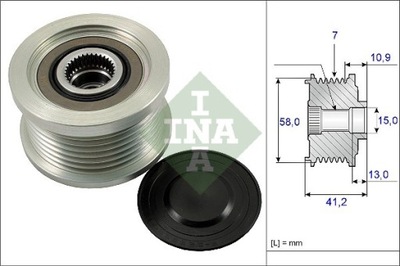 КОЛЕСО ШКІВ ГЕНЕРАТОРА TOYOTA 2,3/3,0 D-4D 535017310