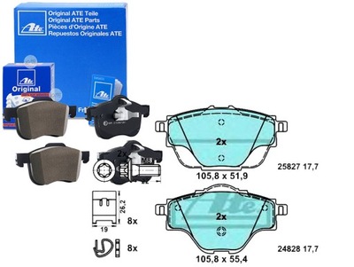 SET PADS BRAKE ATE BL2794A1 182161 05  