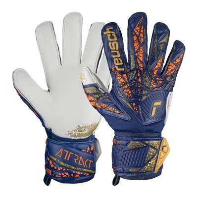 Rękawice bramkarskie Reusch Attrakt Grip premium blue/gold 10.5