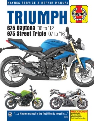 MANUAL DE MANTENIMIENTO TRIUMPH DAYTONA 675 STREET TRIPLE 06-16  