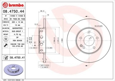 DISC BRAKE FRONT UV MERCEDES W202 C 93-00  