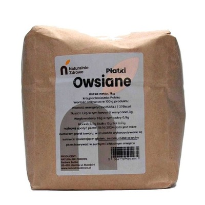 Płatki Owsiane 1kg - Naturalnie Zdrowe