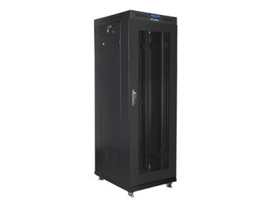 Szafa instalacyjna Rack stojąca 19'' 37U 600x800 czarna drzwi perforowane