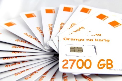 INTERNET NA KARTĘ LTE ORANGE FREE 2700GB NA 22 MIESIĄCE