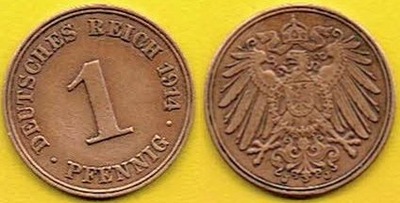 NIEMCY 1 Pfennig 1914 r. J - 2