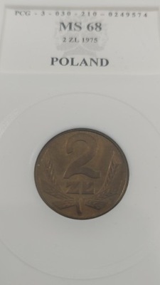 2zł 1975r Grading MS-68