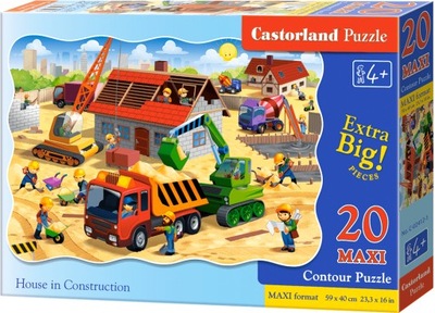 Puzzle 20 maxi Dom w budowie Castorland C-02412-1