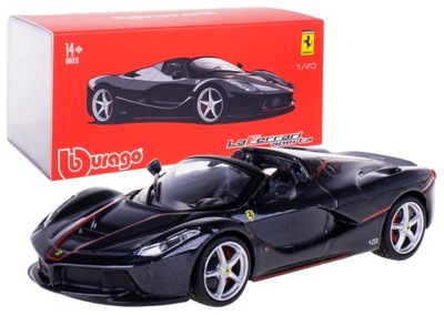 FERRARI LAFERRARI APERTA BBURAGO 1:43 BOX CZARNY