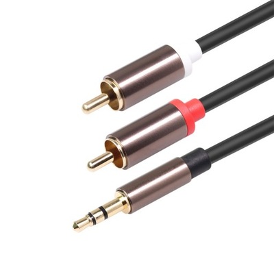 Kabel przewód wtyk minijack 3,5mm 2x wtyk RCA 3m