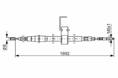 ТРОС ГАЛЬМІВНИЙ РУЧНОГО ЗАД P SAAB 9000 2.0 2.3 3.0 07.90-12.98