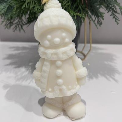 Świąteczna Świeca sojowa Święta Bożego Narodzenia Snowman Na Prezent