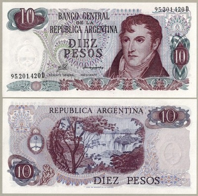 Argentyna 10 Pesos 1976 P-300 UNC