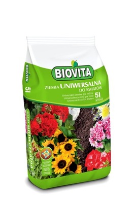 Podłoże uniwersalne do kwiatów krzewów Biovita 5L