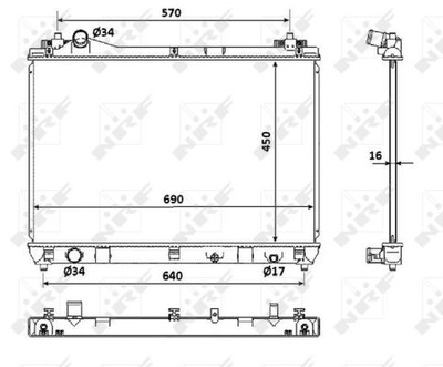 RADUADOR DE AGUA NRF 53917  