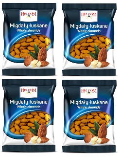 4x 100g HELCOM Migdały łuskane