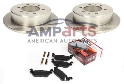 Hummer h3 2006-2010 2x тормозные диски + тормозные колодки тормозные задняя + пластины фото №1