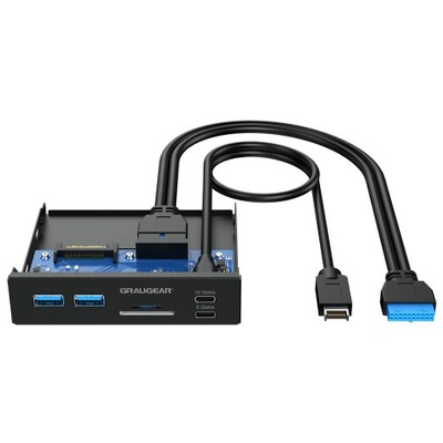 GRAUGEAR USB-HUBKartenleser Multi Front Panel, Type-C USB retail