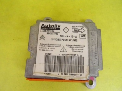 Модуль датчик подушка безопасности citroen xsara 9642927780 nr1414 фото №1