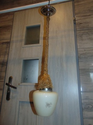 Art deco niklowana mosiężna lampa,chwost,wys.76 cm