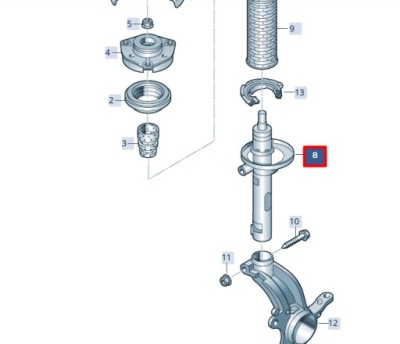Seat ateca kh7 передняя часть gas shock абсорбер 5q0413032f фото №1