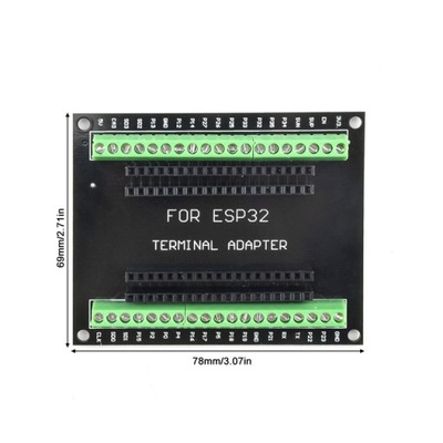 Płyta ESP32 tabliczka zaciskowa ESP32 GPIO 1 na 2