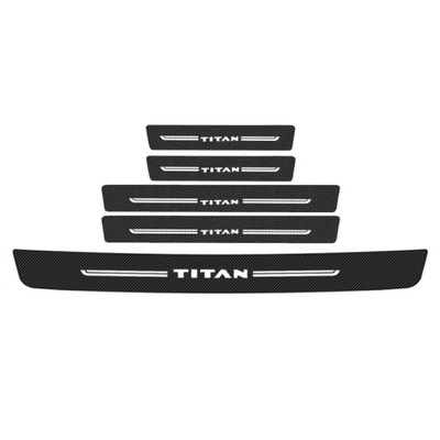 5 PCS CZARNYCH NAKLEJEK AL UMBRALES DE PUERTA COCHE NISSAN TITAN  