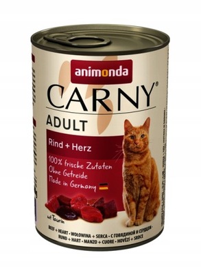 Animonda Carny Adult Wołowina Serca 400g