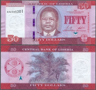 Liberia - 50 dolarów 2022 * W40 * nowa seria