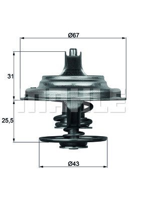 TERMOSTATY AUTOMOBILINIAI MAHLE TX 23 79D 