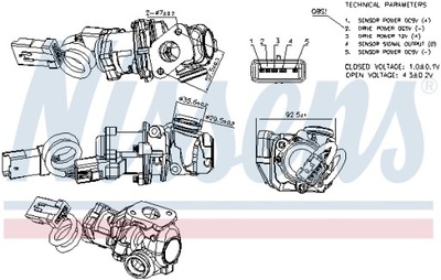 VOŽTUVAS RECIRKULIACIJOS IŠMETAMŲJŲ DUJŲ FORD VOLVO 