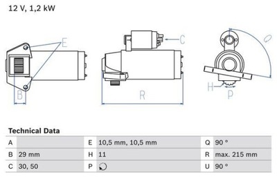 BOSCH 0 986 023 570 СТАРТЕР