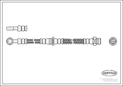 CORTECO 19030293 ПАТРУБОК ТОРМОЗНОЙ ГИБКИЙ