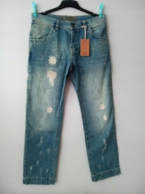 Desigual męskie spodnie jeans regular 30, pas 80cm