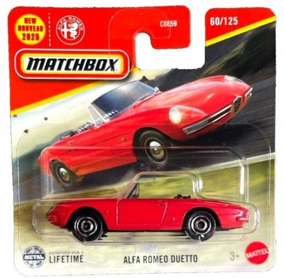 Resorak Autko Matchbox Alfa Romeo Duetto