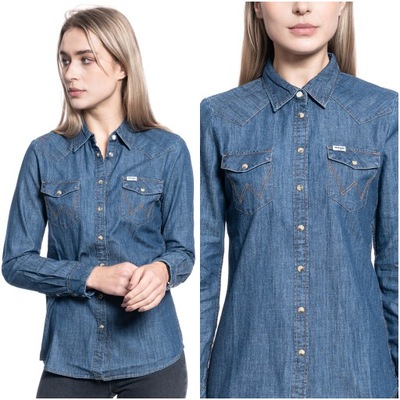 WRANGLER LS DENIM DAMSKA KOSZULA JEANSOWA S