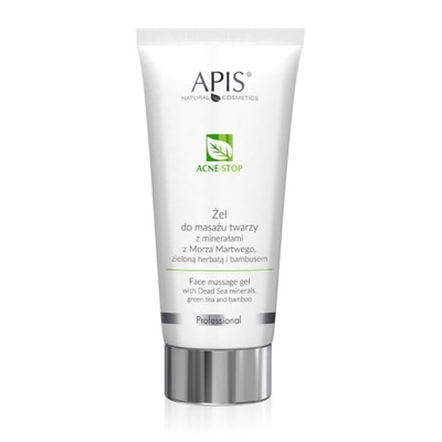 APIS Acne-Stop żel do masażu twarzy z minerałami z Morza Martwego zieloną