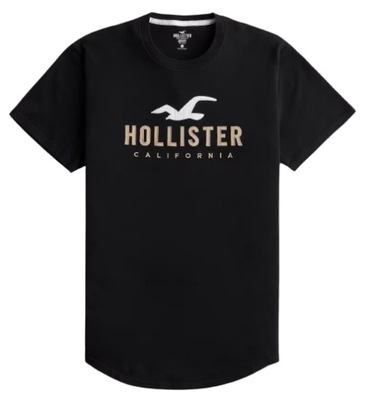 t-shirt Hollister Abercrombie koszulka L czarna