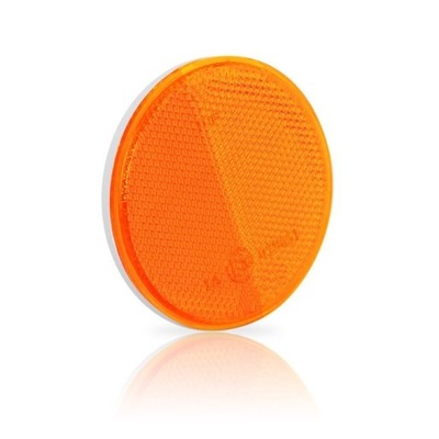 Odblask pomarańczowy okrągły 75mm, samoprzylepny