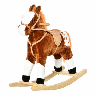 Koń na biegunach dla dzieci huśtawka z dźwiękiem