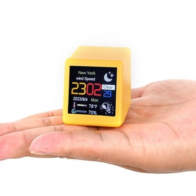 Mini inteligentna stacja pogodowa z zegarem WiFi