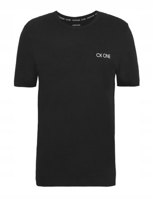 Calvin Klein Czarna Koszulka Logo Pierś _ L