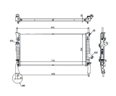 Радиатор ford transit 06- 6c118005ad фото №1
