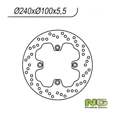 DISKU STABDŽIŲ (TYL) KAWASAKI ZZR 600 93-03, ZR7 98-03, ZR 550 (240X100X5 