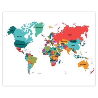 Plakaty 50x40 Polityczna mapa świata