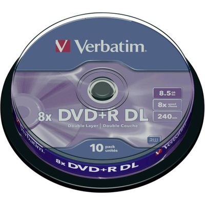 Płyta DVD+R DL Verbatim, 8,5 GB, 240 min, 10 szt.