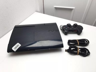 KONSOLA PS3 SUPER SLIM 500 GB PAD KABLE