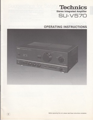 INSTRUKCJA OBSŁUGI WZMACNIACZ TECHNICS SU-V570